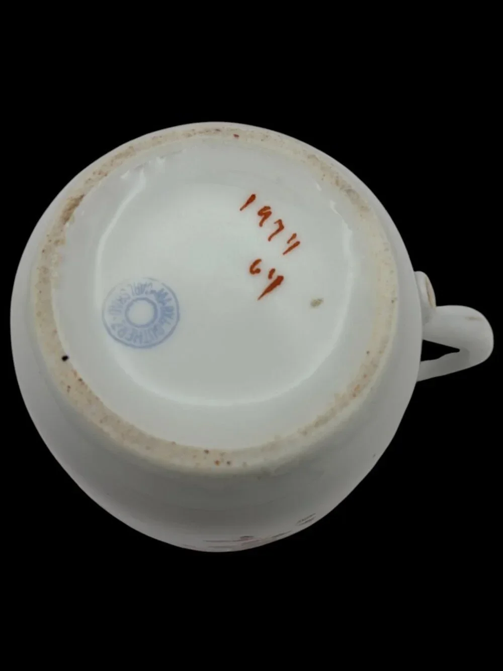 Vintage Porcelain Creamer Pitcher Floral Gold Trim Riga RPR 1974 European